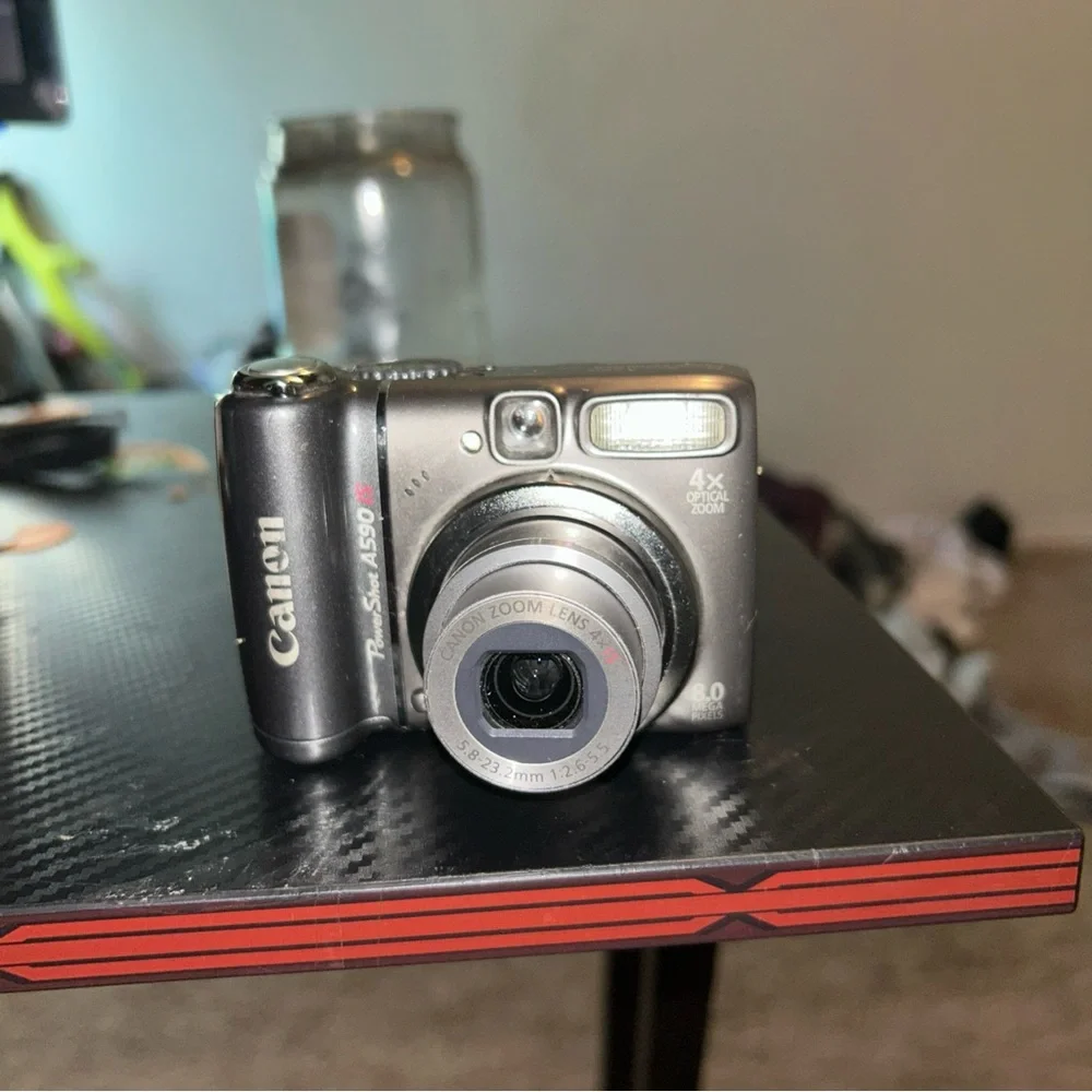 Canon Power Shot A590 IS 8.0 MP Digital Camera - Gray